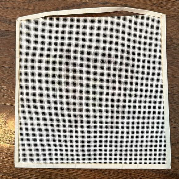Vintage The Extension Floral Needlepoint Square Canvas with “U” Monogram - Picture 4 of 4